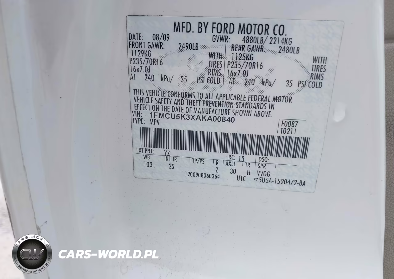 2010 Ford Escape Hybrid Limited VIN:1FMCU5K3XAKA00840 - 9