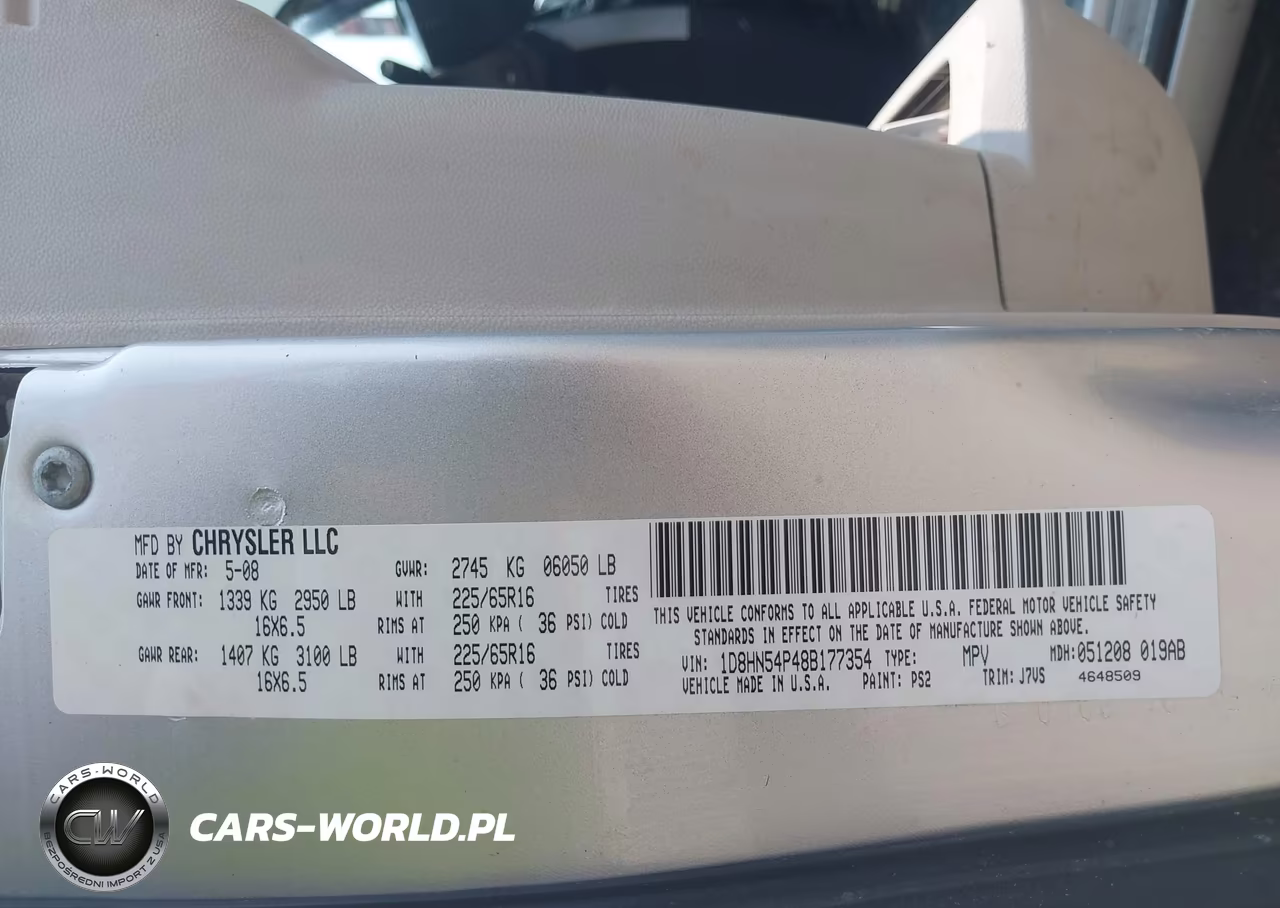 2008 Dodge Grand Caravan Sxt VIN:1D8HN54P48B177354 - 9