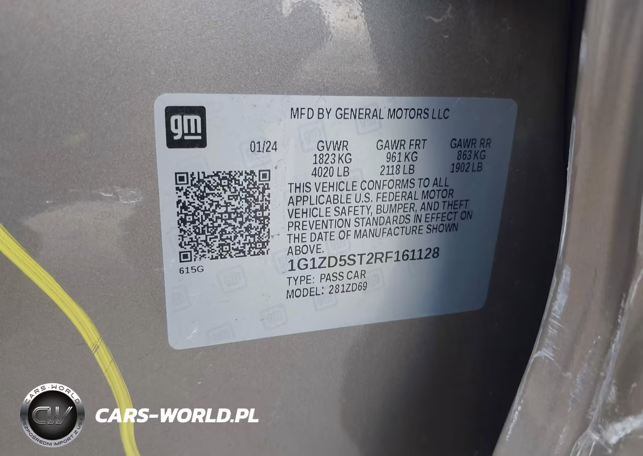 2024 Chevrolet Malibu Fwd 1Lt VIN:1G1ZD5ST2RF161128 - 9