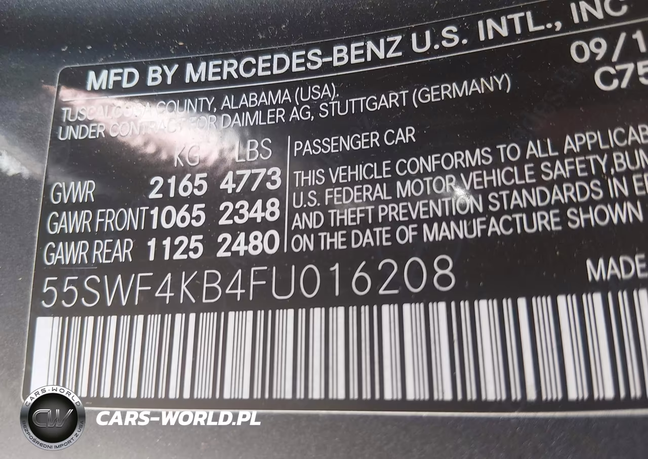 2015 Mercedes-Benz C 300 4Matic VIN:55SWF4KB4FU016208 - 9