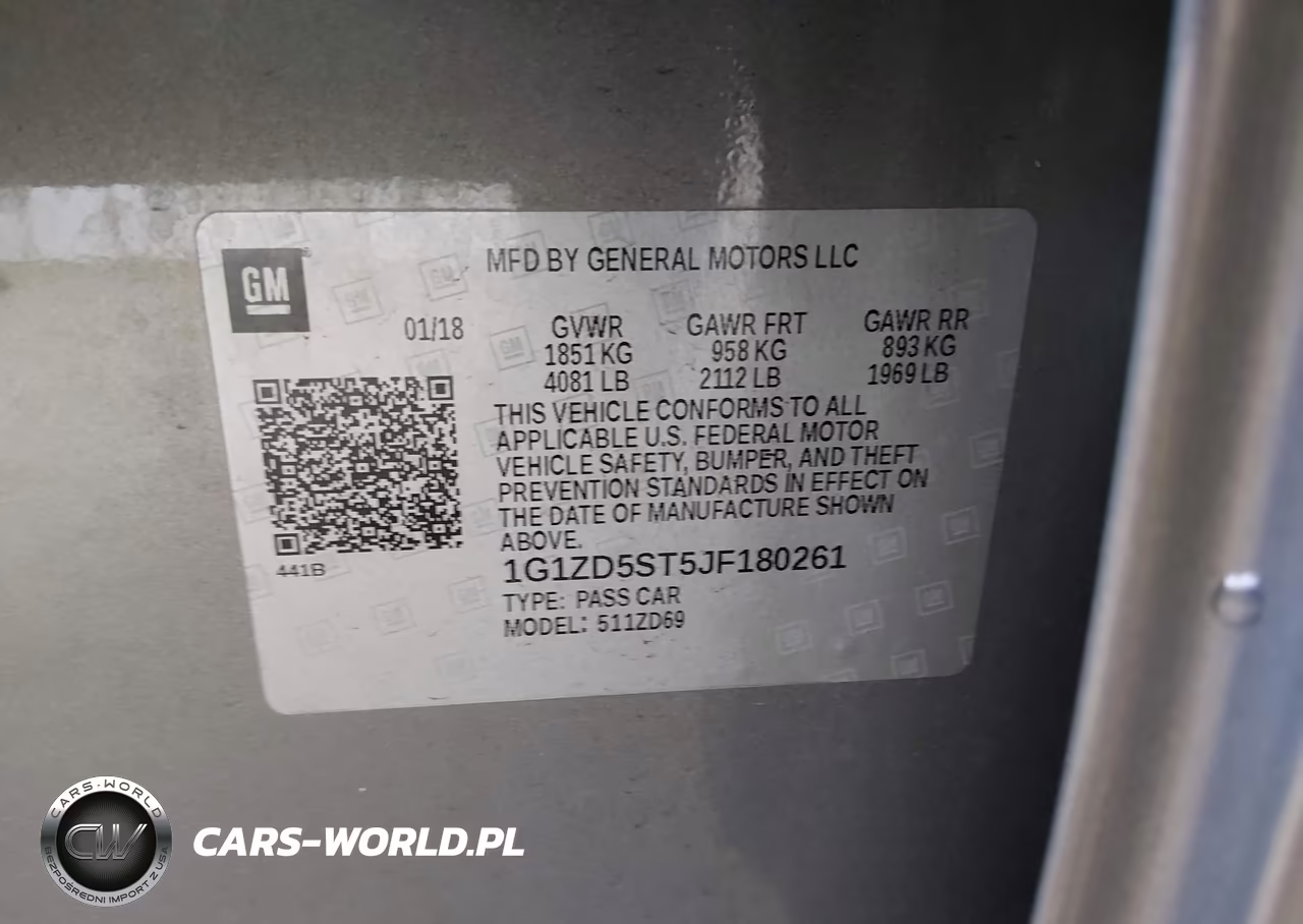 2018 Chevrolet Malibu Lt VIN:1G1ZD5ST5JF180261 - 9