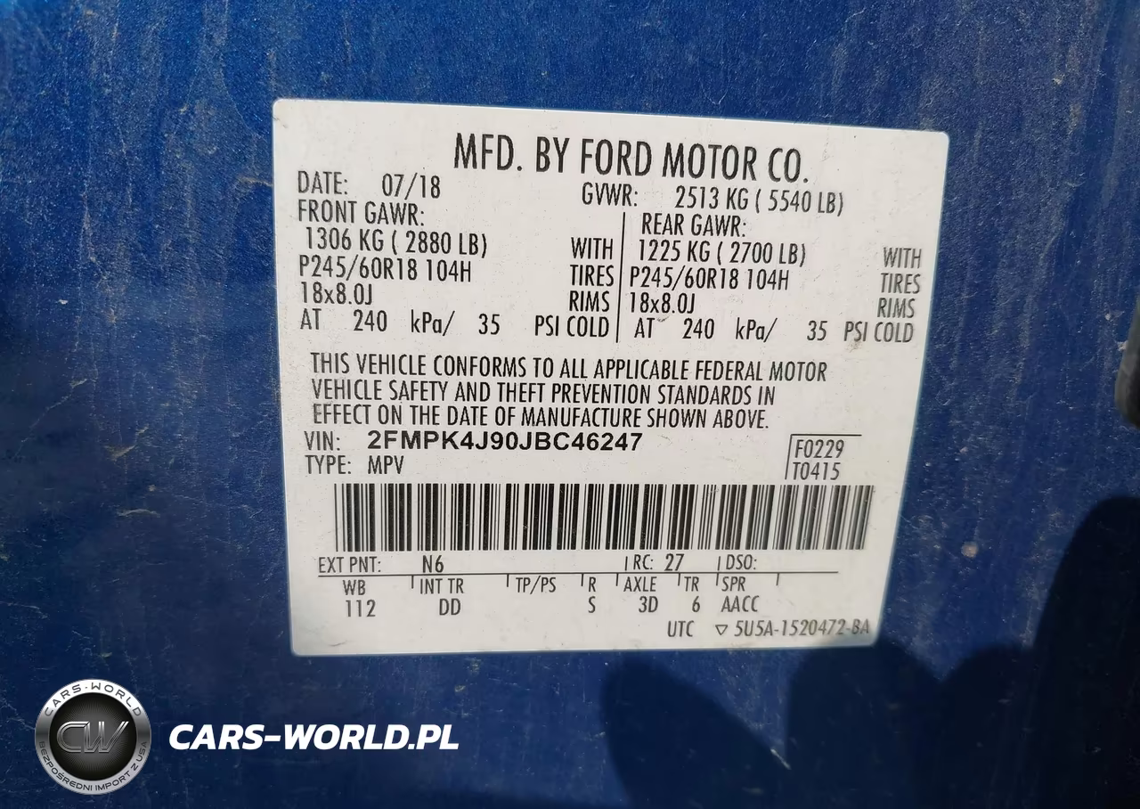 2018 Ford Edge Sel VIN:2FMPK4J90JBC46247 - 9