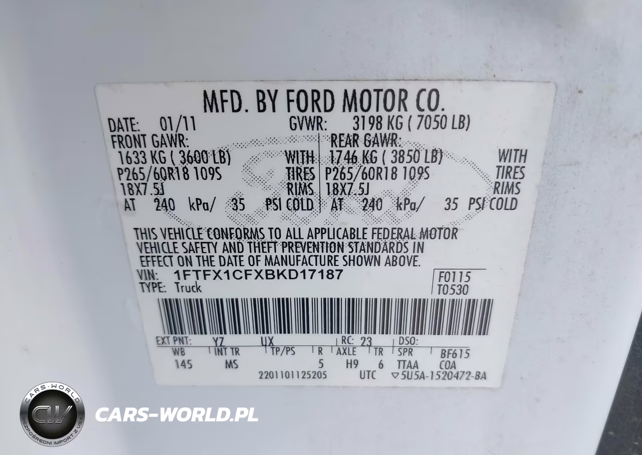 2011 Ford F-150 Xlt VIN:1FTFX1CFXBKD17187 - 9