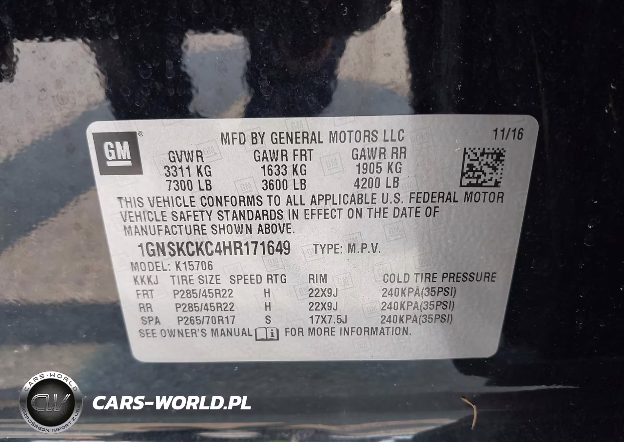 2017 Chevrolet Tahoe Premier VIN:1GNSKCKC4HR171649 - 9