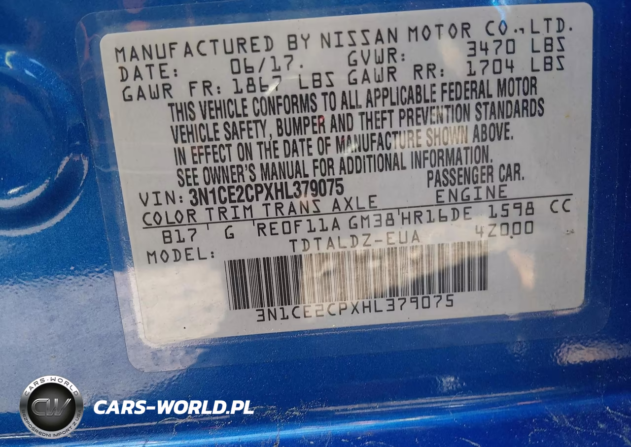 2017 Nissan Versa Note Sv VIN:3N1CE2CPXHL379075 - 9