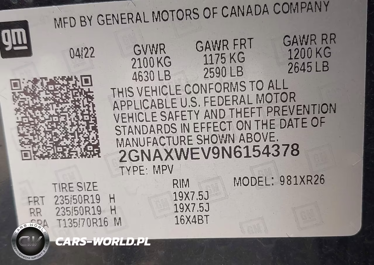 2022 Chevrolet Equinox Awd Rs VIN:2GNAXWEV9N6154378 - 9