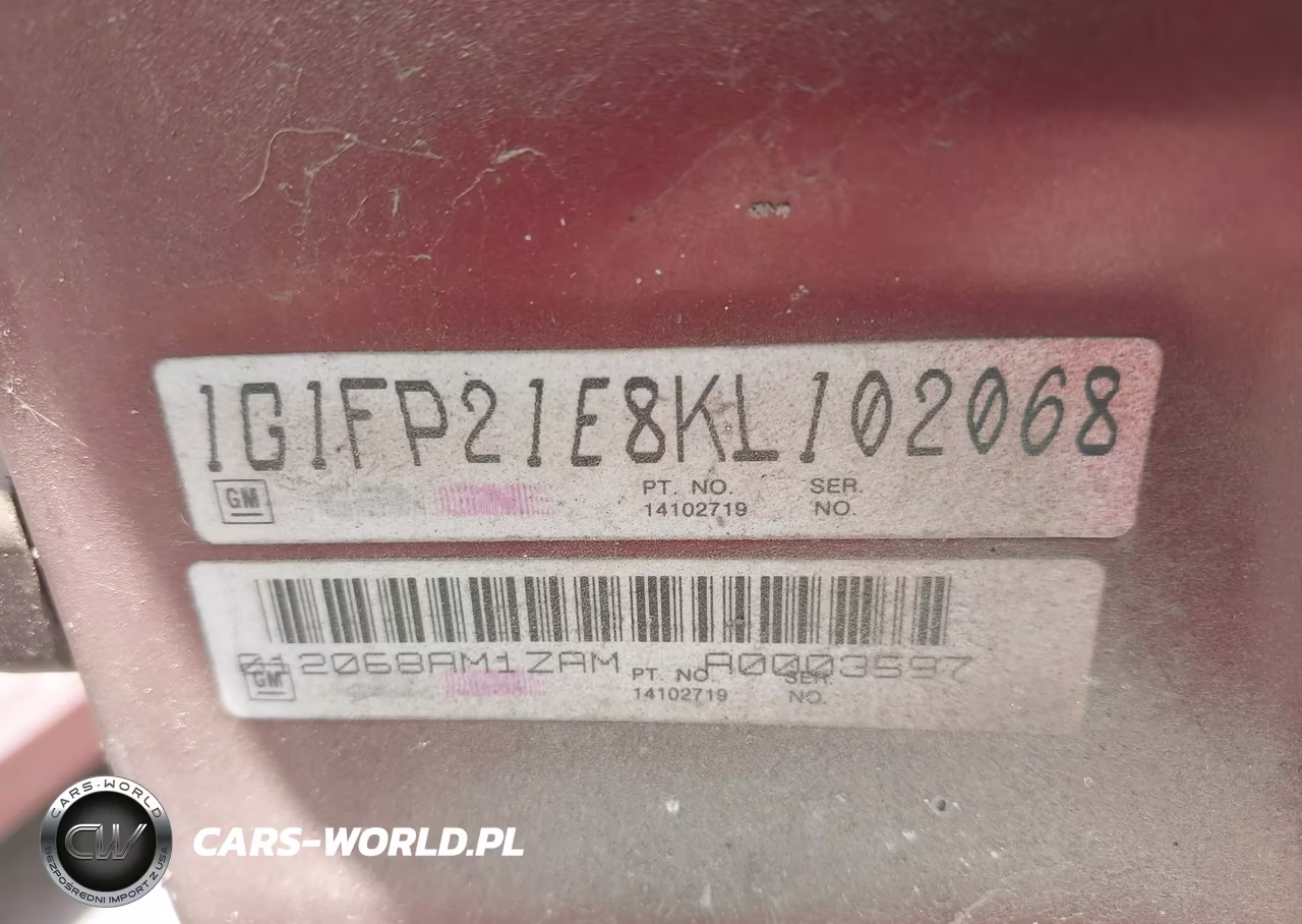 1989 Chevrolet Camaro VIN:1G1FP21E8KL102068 - 9