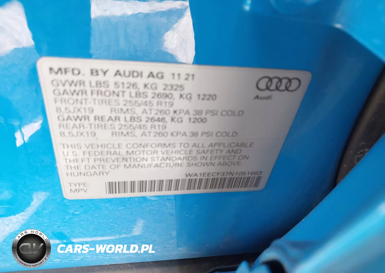 2022 Audi Q3 Premium Plus 45 Tfsi S Line Quattro Tiptronic VIN:WA1EECF37N1051663 - 9