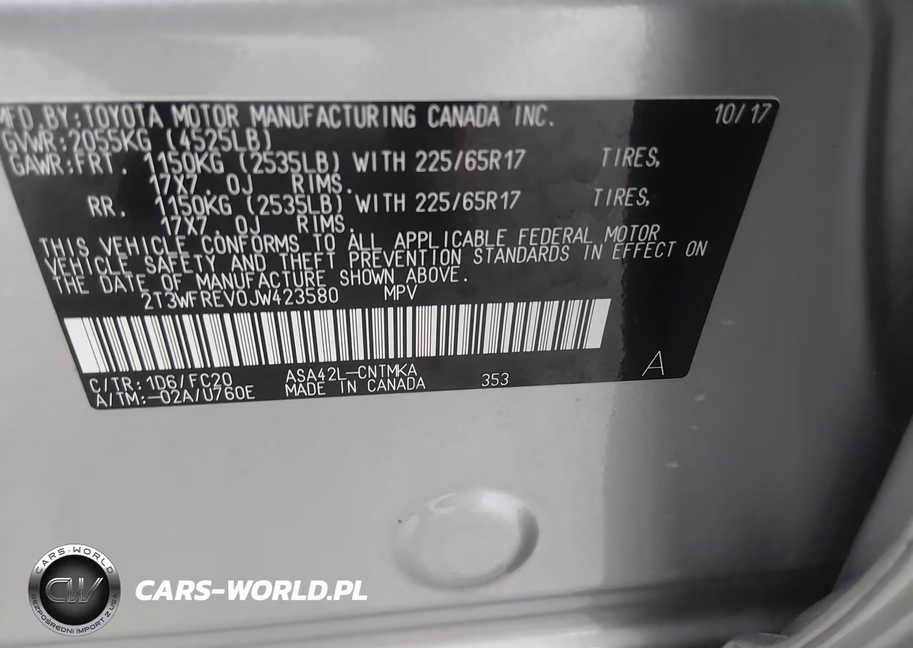 2018 Toyota Rav4 Xle VIN:2T3WFREV0JW423580 - 9