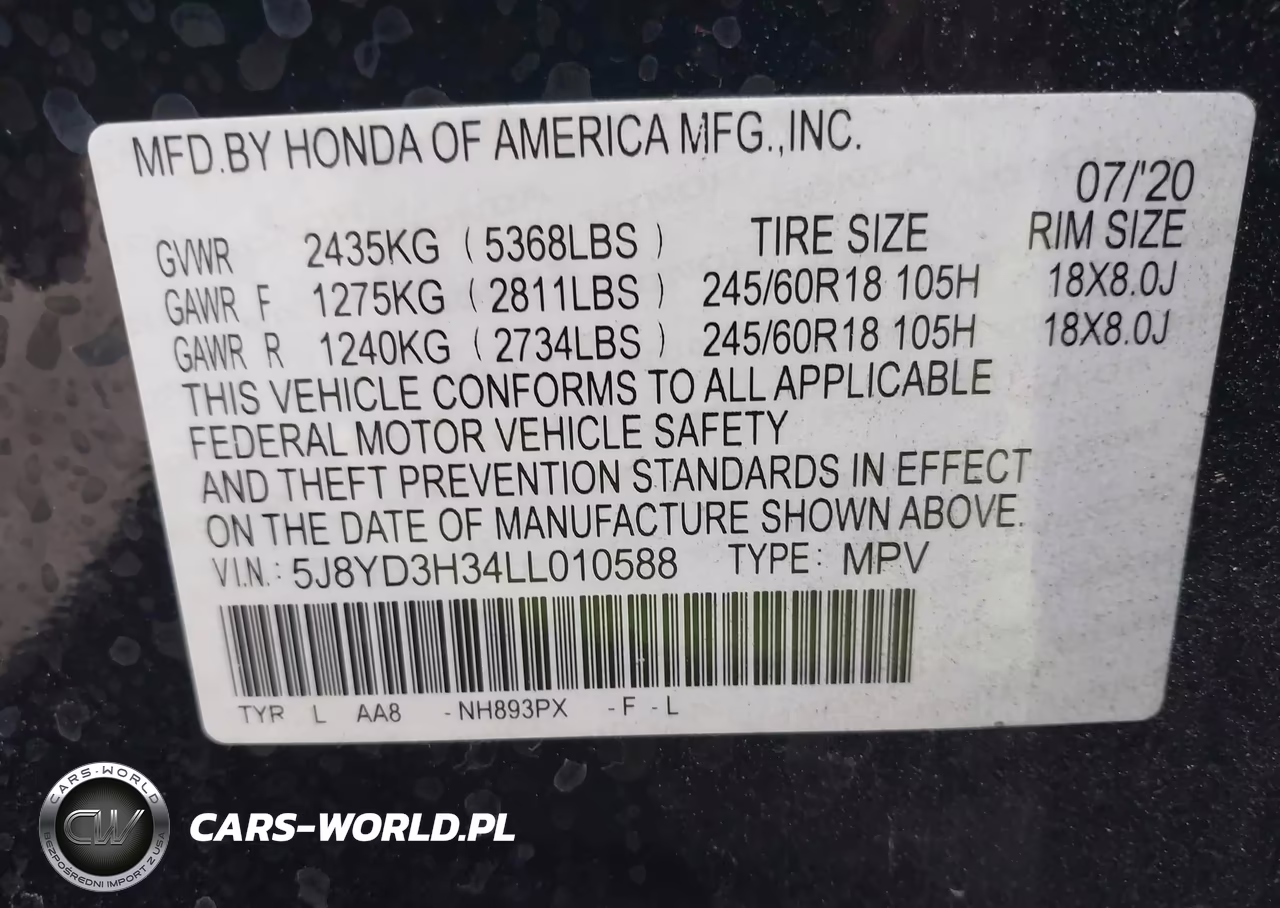 2020 Acura Mdx Standard VIN:5J8YD3H34LL010588 - 9