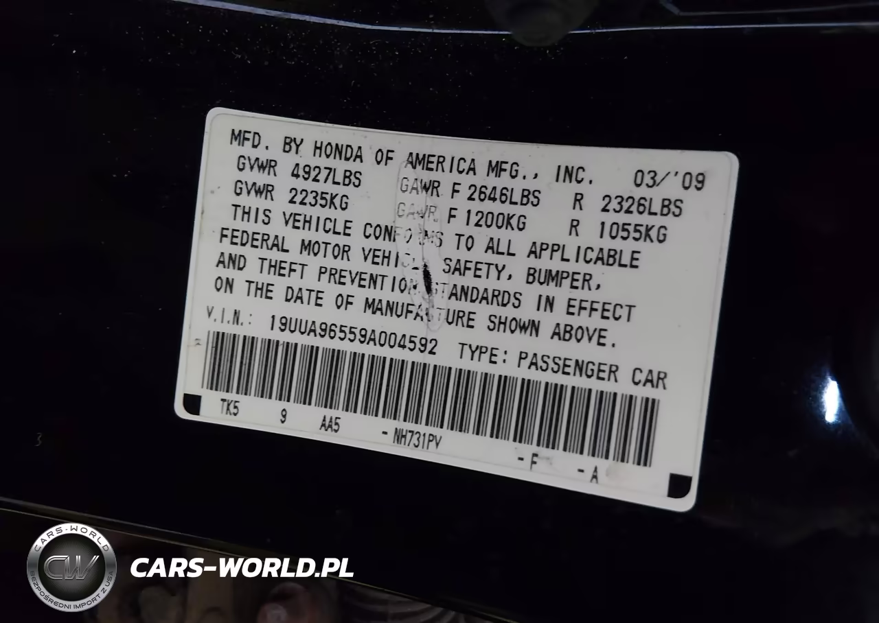 2009 Acura Tl 3.7 VIN:19UUA96559A004592 - 9