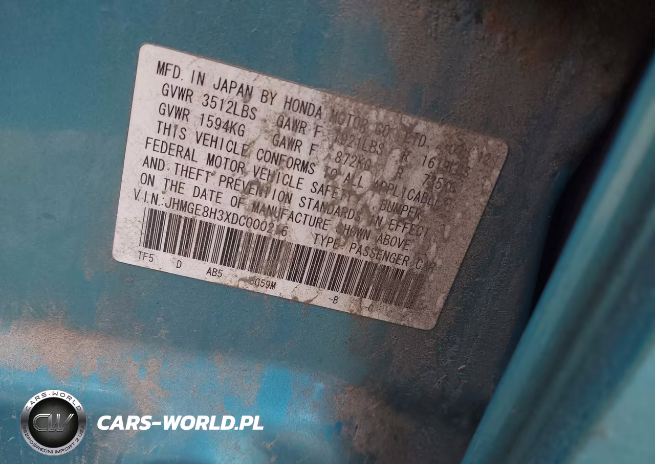 2013 Honda Fit VIN:JHMGE8H3XDC000216 - 9