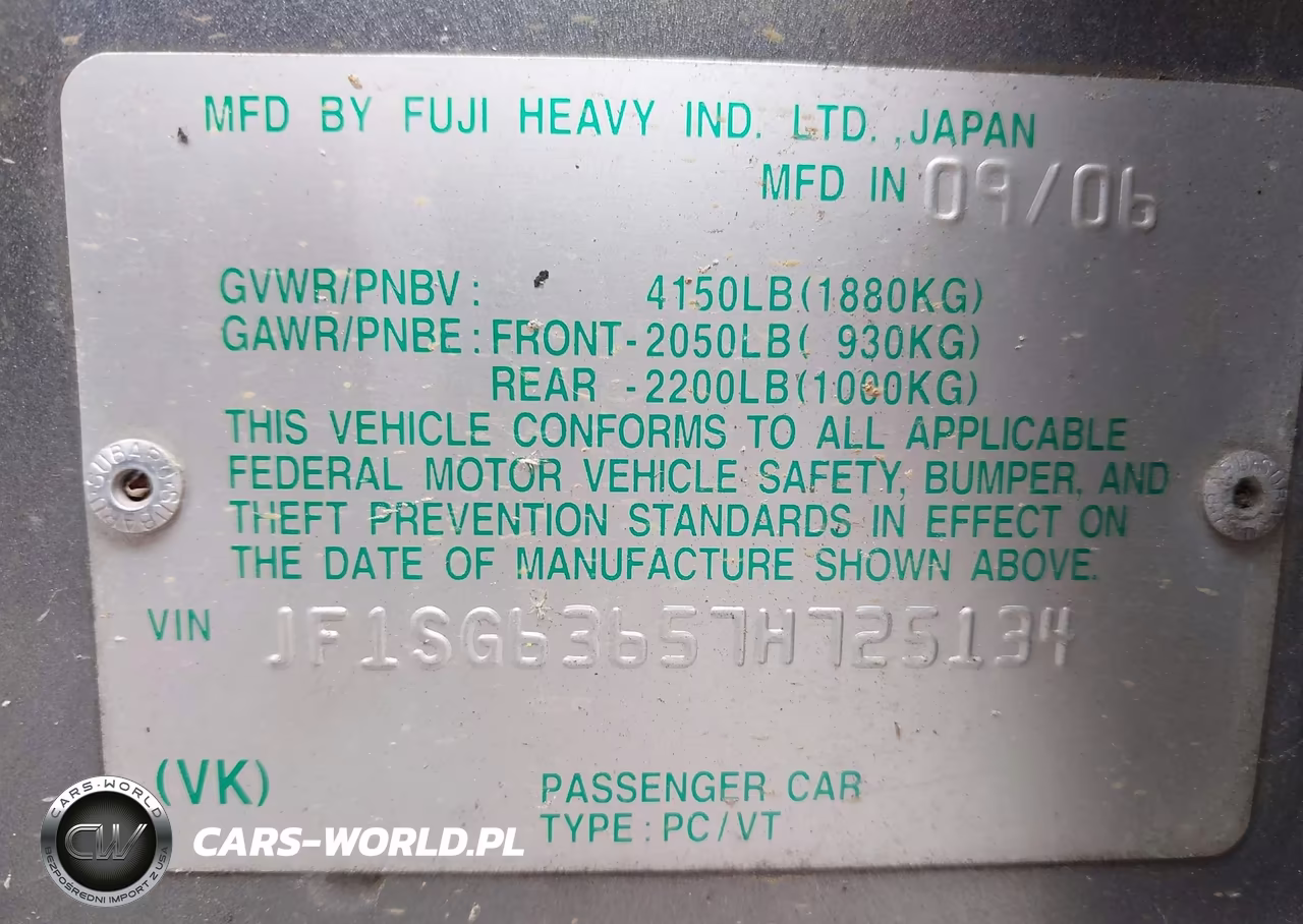 2007 Subaru Forester 2.5X VIN:JF1SG63657H725134 - 9