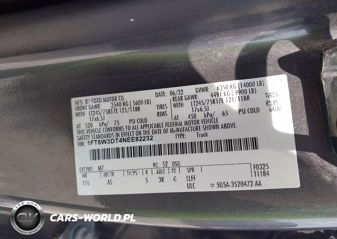 2022 Ford F-350 Xl VIN:1FT8W3DT4NEE82232 - 9