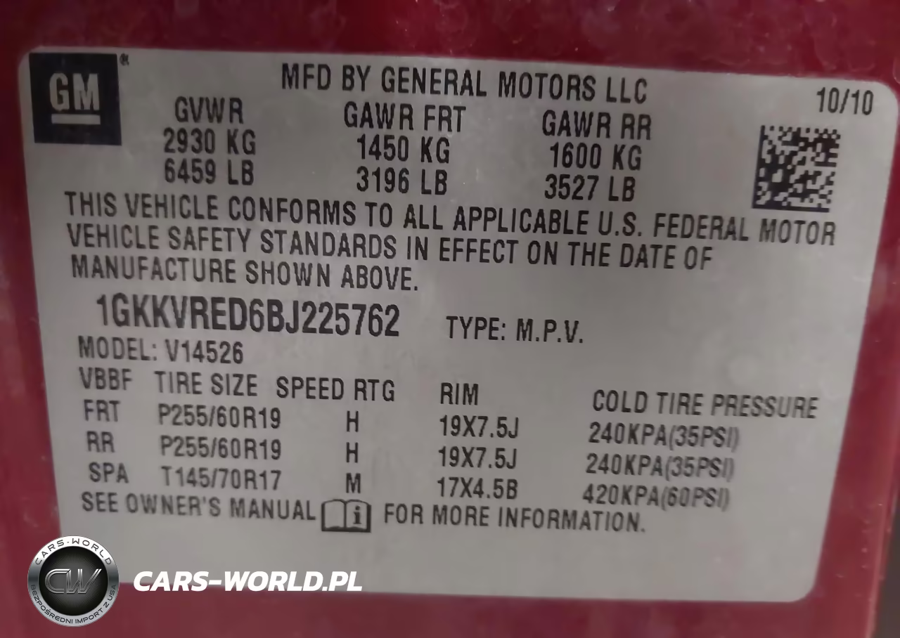 2011 GMC Acadia Slt-1 VIN:1GKKVRED6BJ225762 - 9