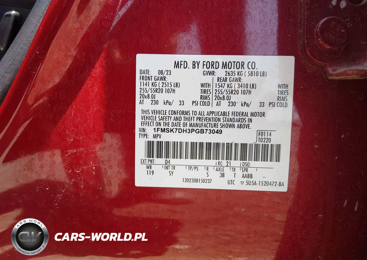 2023 Ford Explorer Xlt VIN:1FMSK7DH3PGB73049 - 9