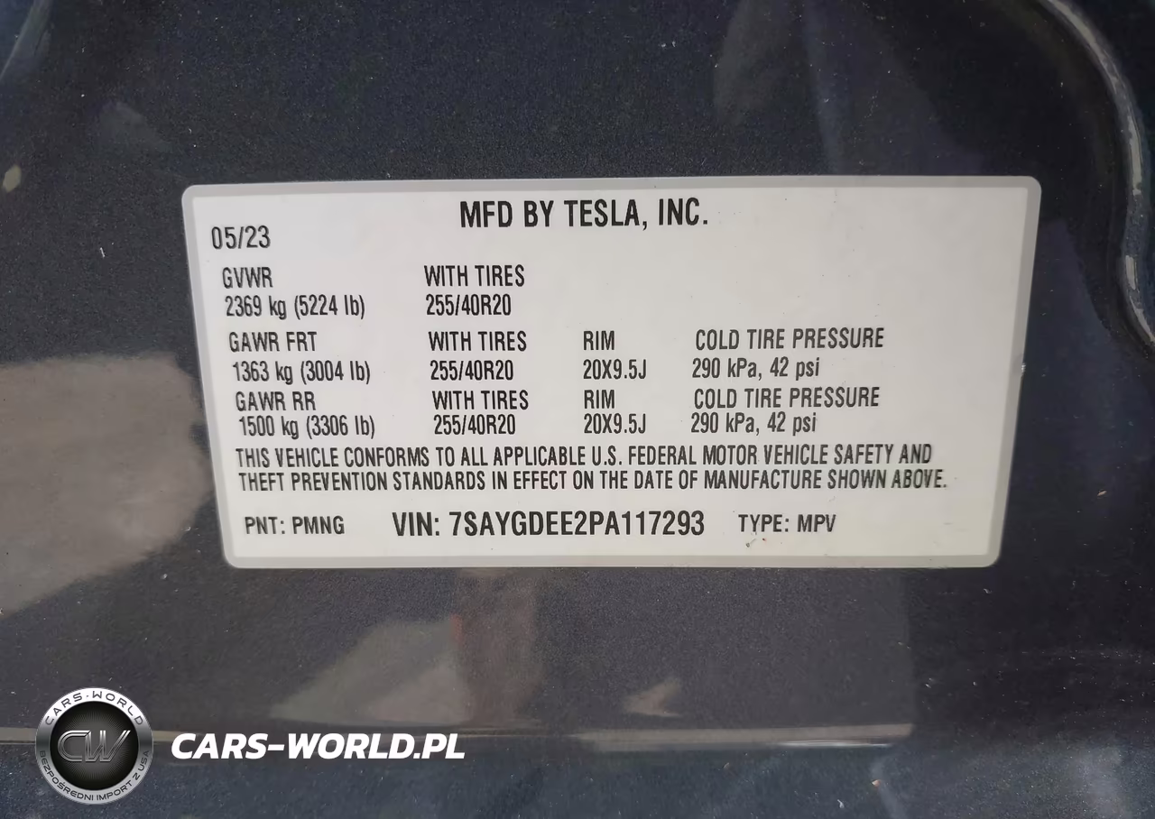 2023 Tesla Model Y Awd-Long Range Dual Motor All-Wheel Drive VIN:7SAYGDEE2PA117293 - 9