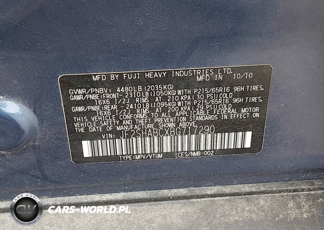 2011 Subaru Forester 2.5X VIN:JF2SHABCXBG717290 - 9