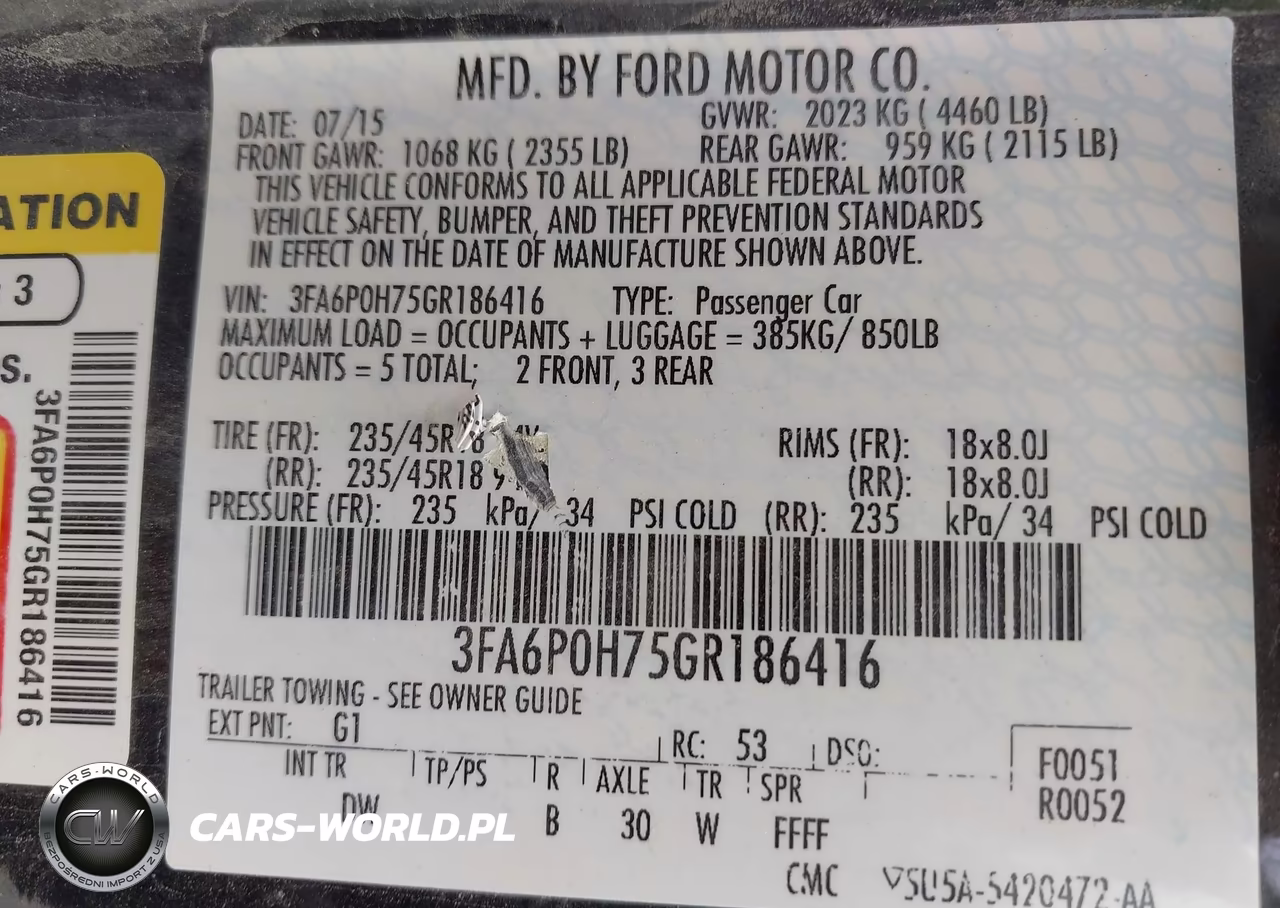2016 Ford Fusion Se VIN:3FA6P0H75GR186416 - 9