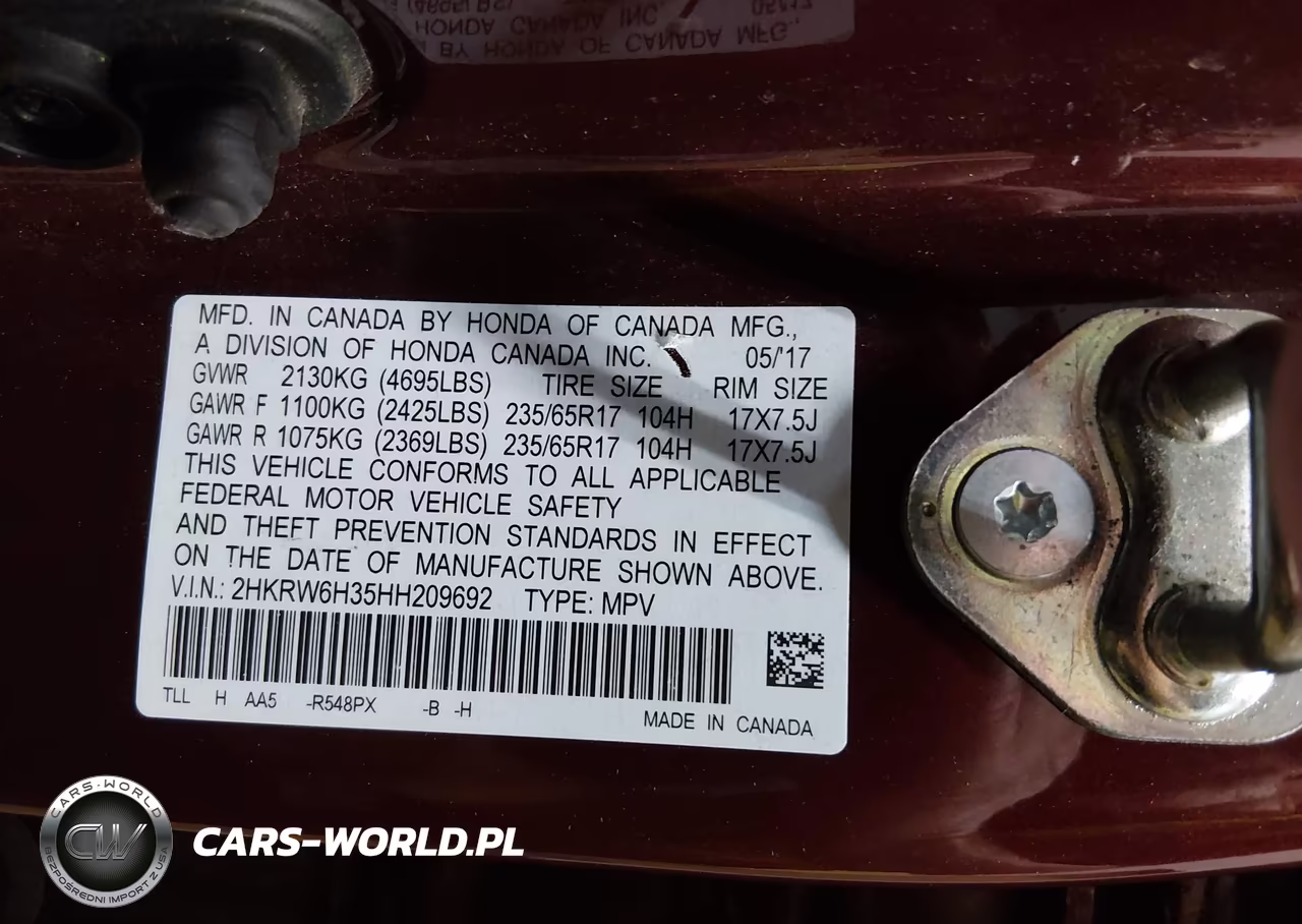 2017 Honda Cr-V Lx VIN:2HKRW6H35HH209692 - 9