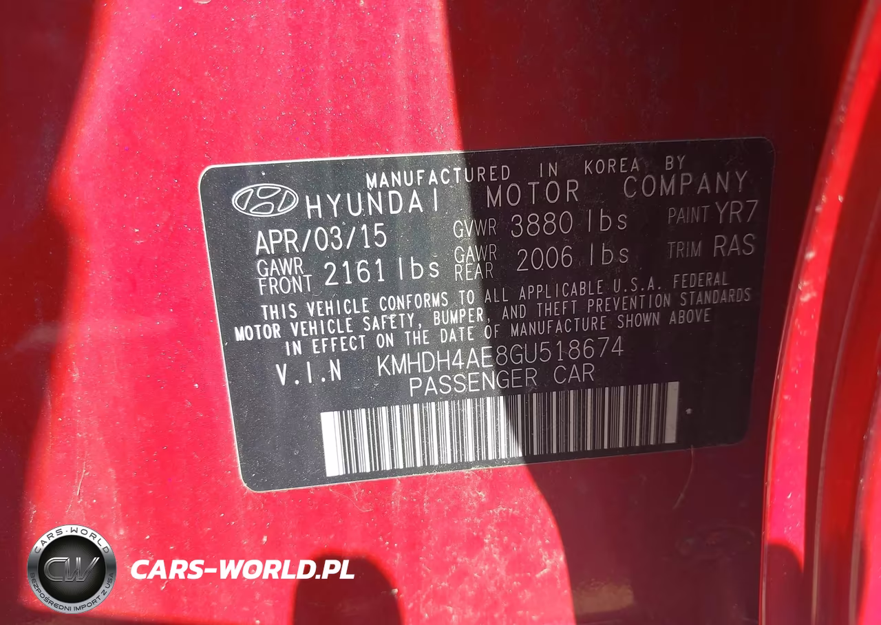 2016 Hyundai Elantra Se VIN:KMHDH4AE8GU518674 - 9