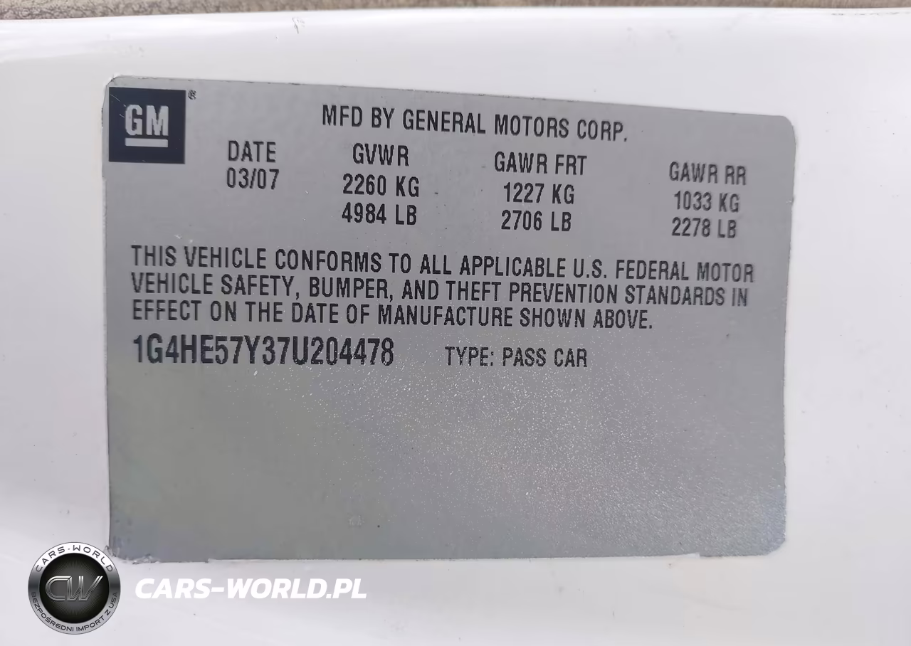 2007 Buick Lucerne Cxs VIN:1G4HE57Y37U204478 - 9