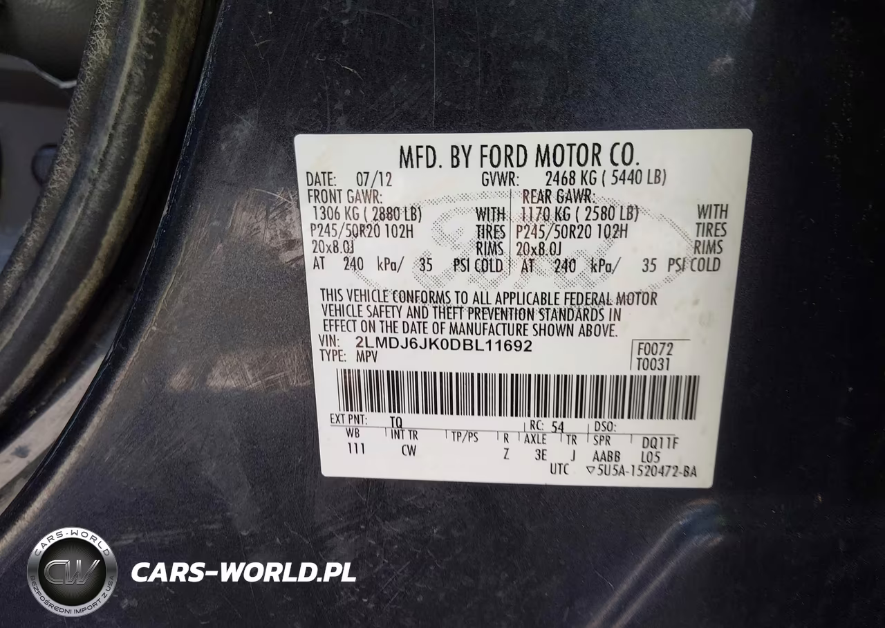 2013 Lincoln Mkx VIN:2LMDJ6JK0DBL11692 - 9