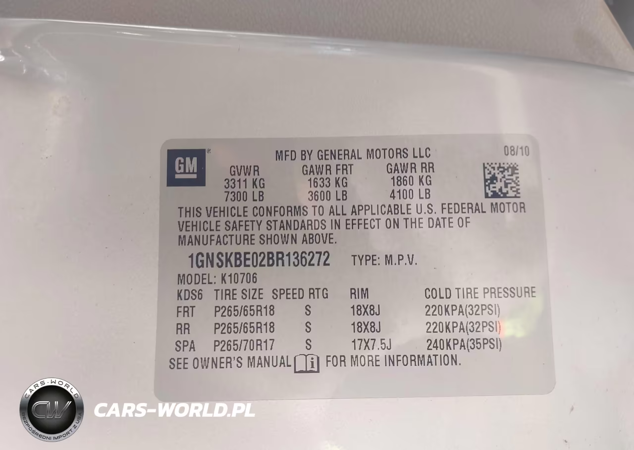 2011 Chevrolet Tahoe Lt VIN:1GNSKBE02BR136272 - 9