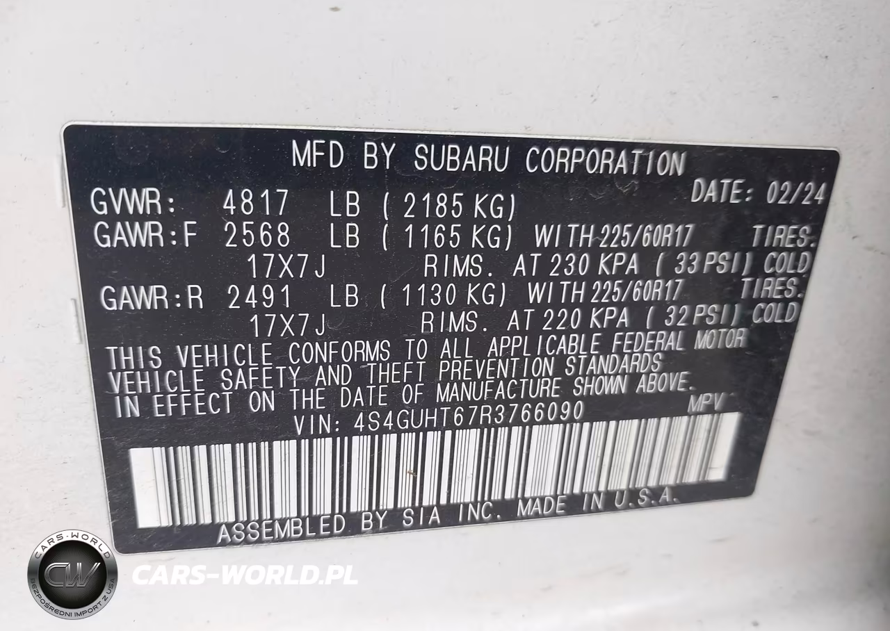 2024 Subaru Crosstrek Wilderness VIN:4S4GUHT67R3766090 - 9