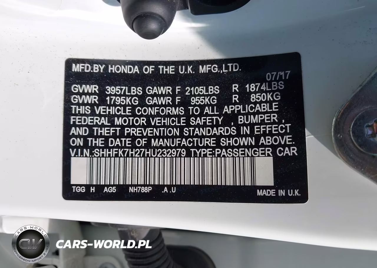 2017 Honda Civic Lx VIN:SHHFK7H27HU232979 - 9