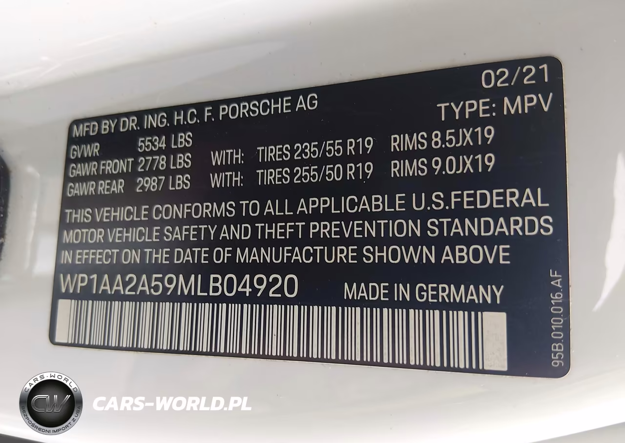 2021 Porsche Macan VIN:WP1AA2A59MLB04920 - 9