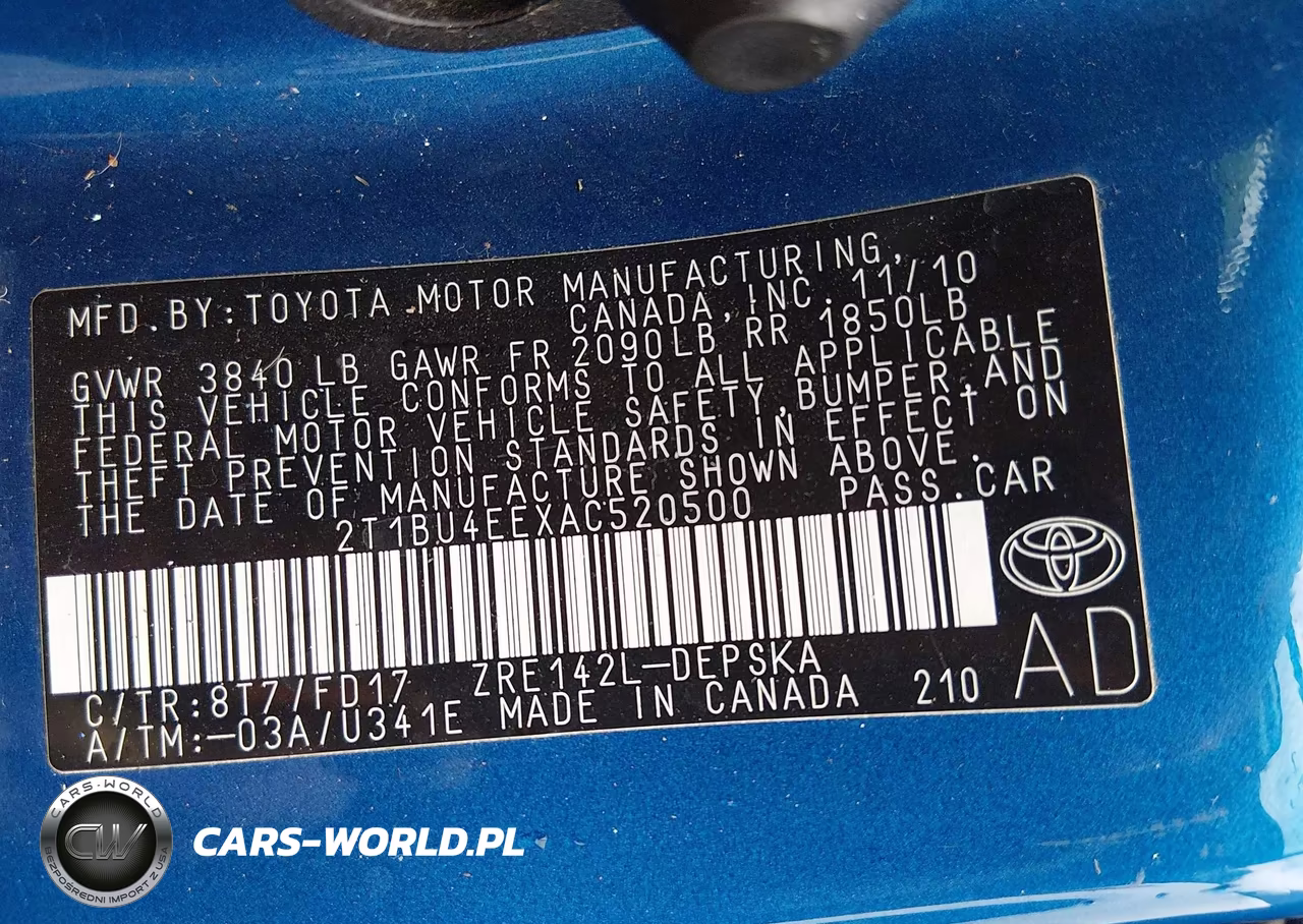 2010 Toyota Corolla S VIN:2T1BU4EEXAC520500 - 9