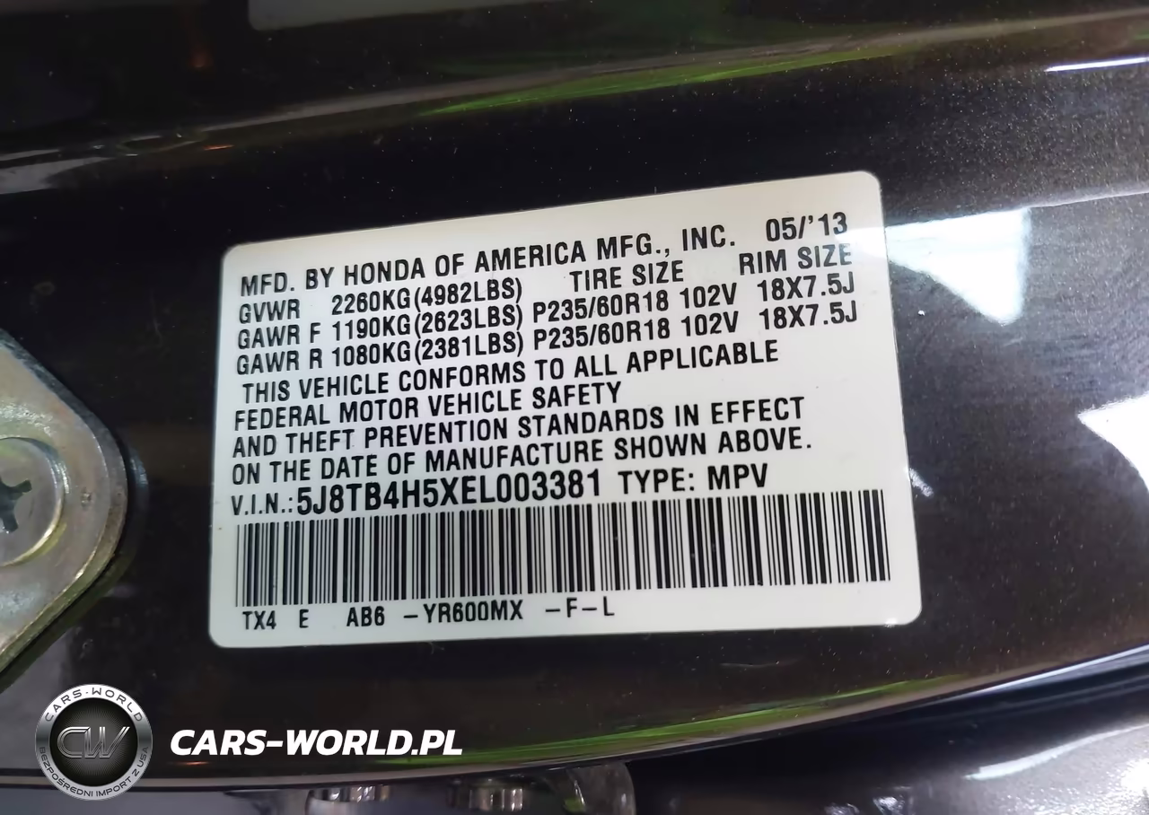 2014 Acura Rdx VIN:5J8TB4H5XEL003381 - 9