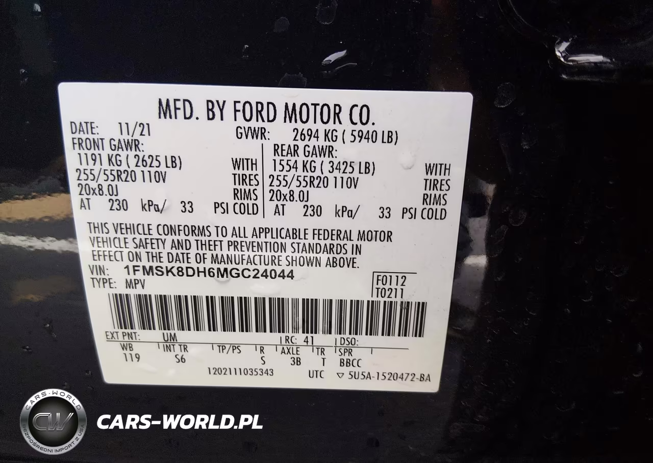 2021 Ford Explorer Xlt VIN:1FMSK8DH6MGC24044 - 9