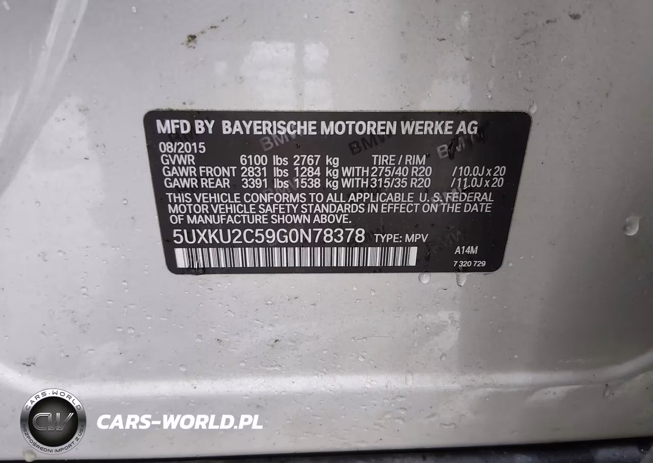 2016 BMW X6 xDrive35I VIN:5UXKU2C59G0N78378 - 9