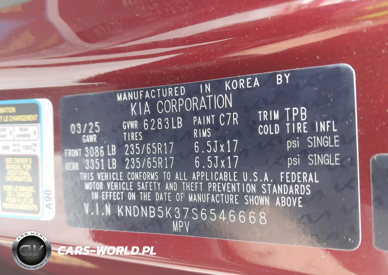 2025 Kia Carnival Mpv Lxs VIN:KNDNB5K37S6546668 - 9