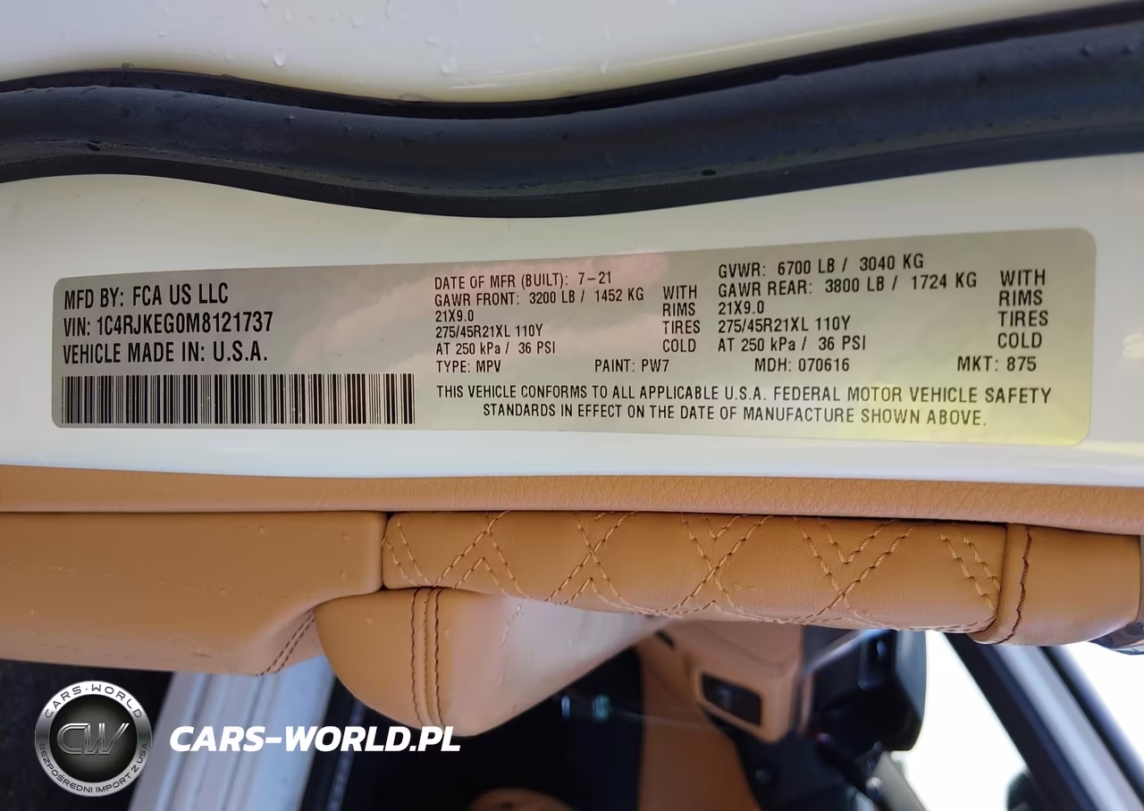 2021 Jeep Grand Cherokee L Summit Reserve 4X4 VIN:1C4RJKEG0M8121737 - 9