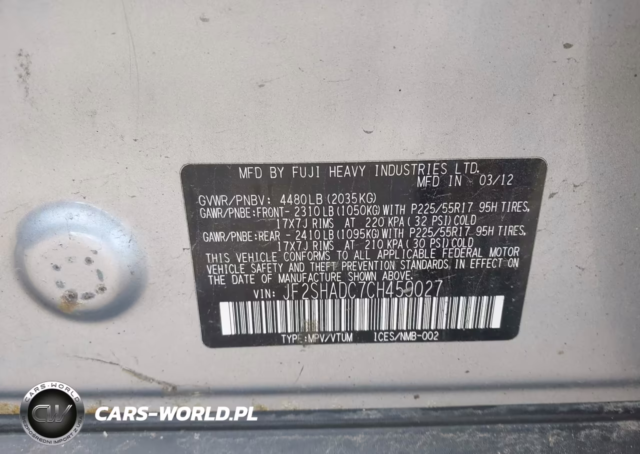 2012 Subaru Forester 2.5X Premium VIN:JF2SHADC7CH459027 - 9