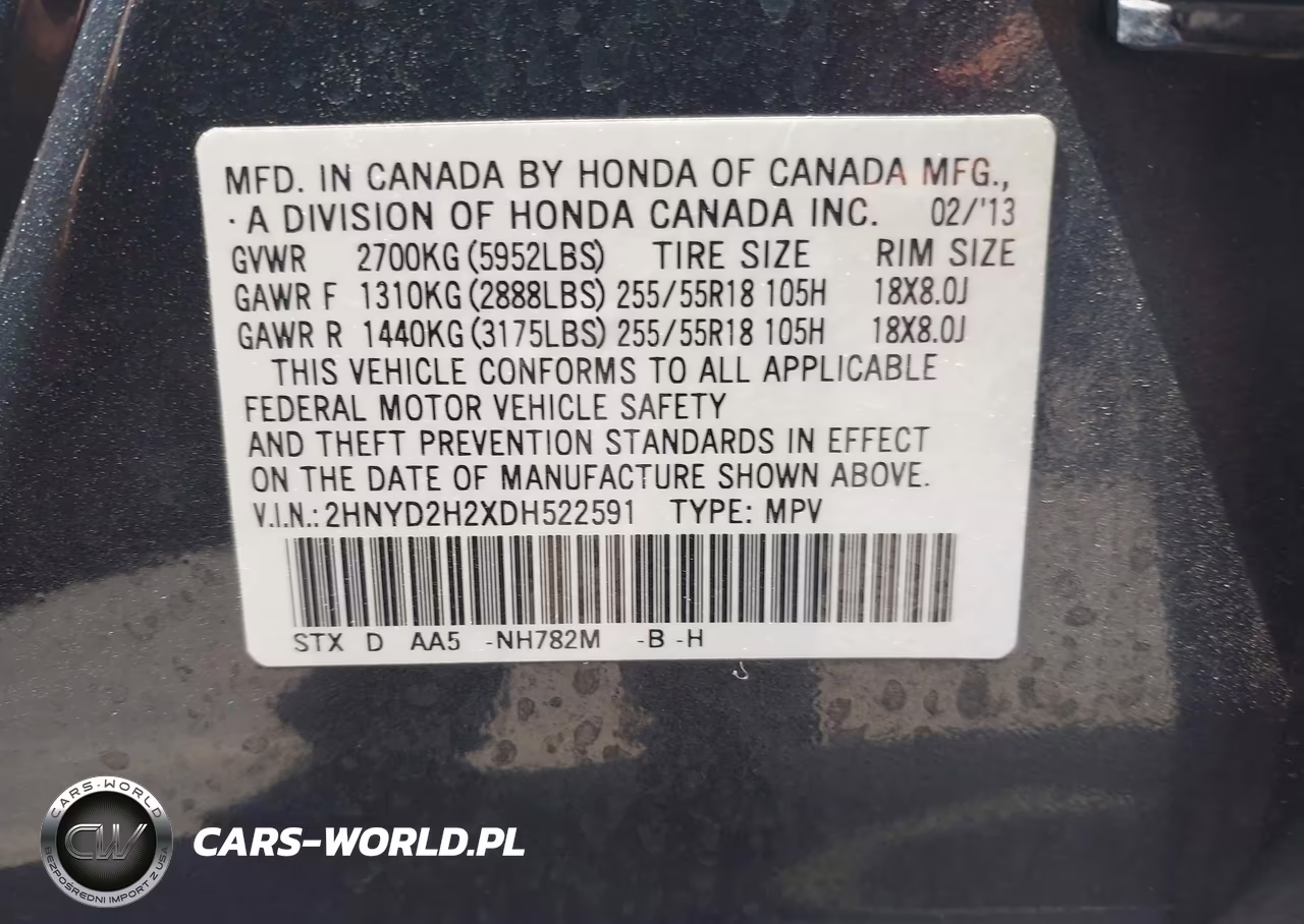 2013 Acura Mdx VIN:2HNYD2H2XDH522591 - 9