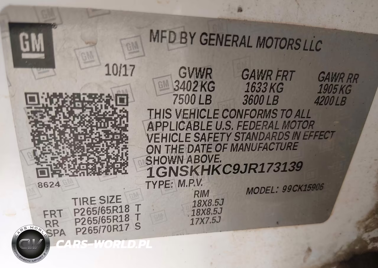 2018 Chevrolet Suburban Lt VIN:1GNSKHKC9JR173139 - 9