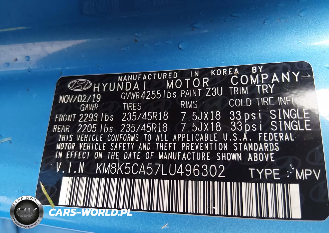 2020 Hyundai Kona Ultimate VIN:KM8K5CA57LU496302 - 9