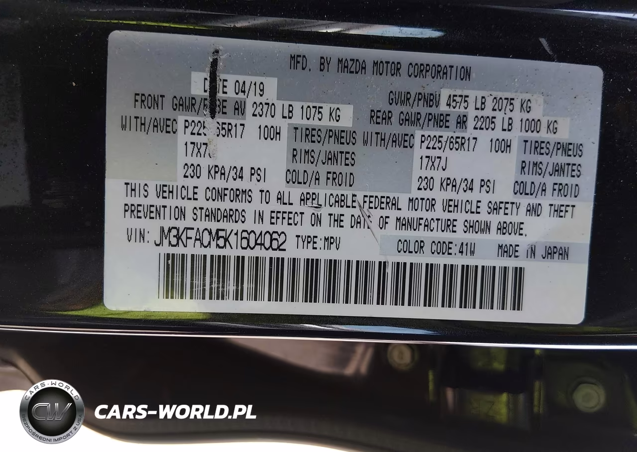 2019 Mazda Cx-5 Touring VIN:JM3KFACM5K1604062 - 9