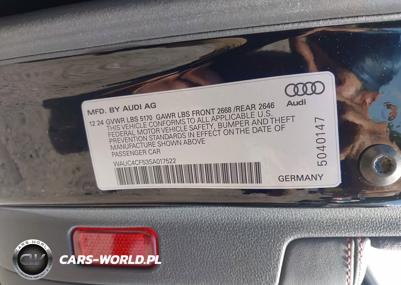 2025 Audi S5 Sportback Premium Tfsi Quattro Tiptronic VIN:WAUC4CF53SA017522 - 9