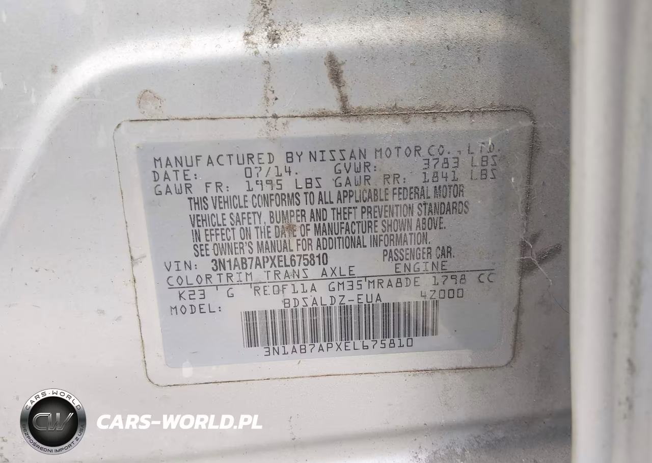 2014 Nissan Sentra Sv VIN:3N1AB7APXEL675810 - 9