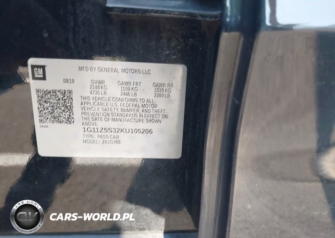 2019 Chevrolet Impala Lt VIN:1G11Z5S32KU105206 - 9