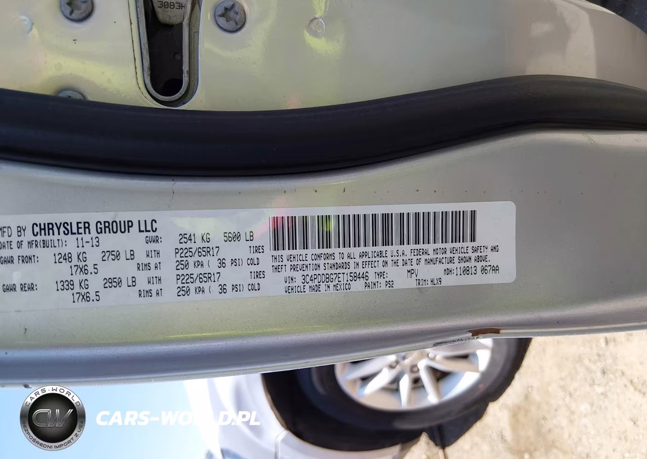 2014 Dodge Journey Sxt VIN:3C4PDDBG7ET158446 - 9
