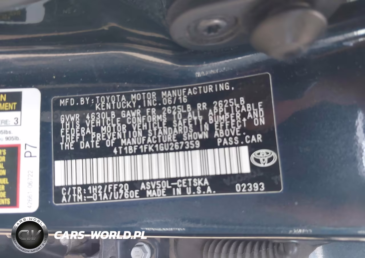 2016 Toyota Camry Se VIN:4T1BF1FK1GU267359 - 9