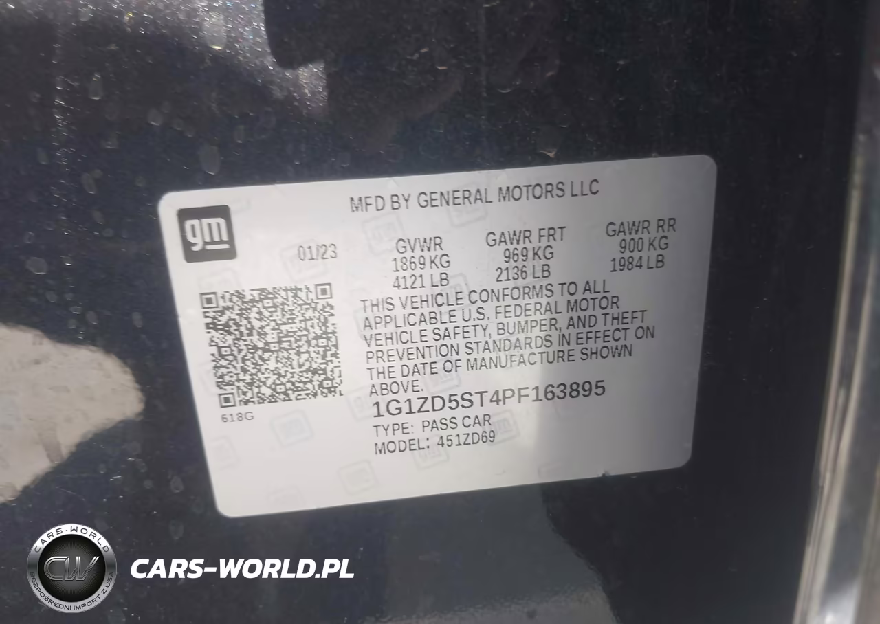2023 Chevrolet Malibu Fwd 1Lt VIN:1G1ZD5ST4PF163895 - 9