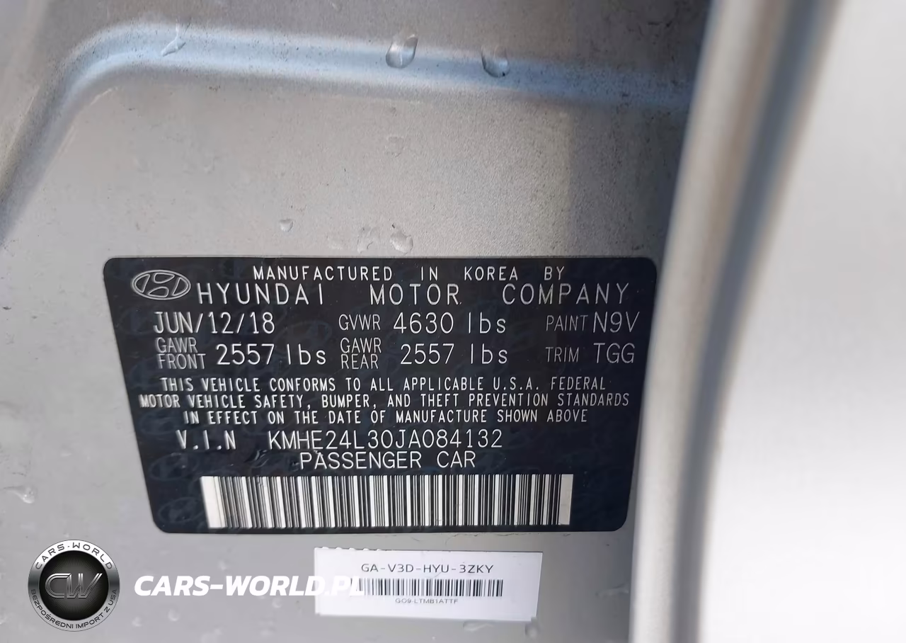 2018 Hyundai Sonata Hybrid Se VIN:KMHE24L30JA084132 - 9