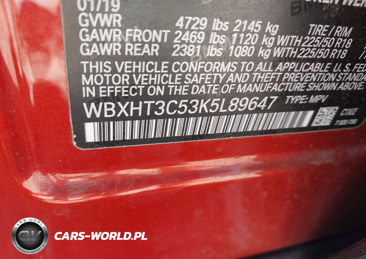 2019 BMW X1 xDrive28I VIN:WBXHT3C53K5L89647 - 9